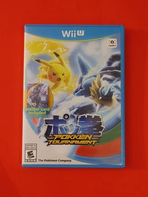 Pokkén Tournament w/ Shadow Mewtwo Card. (Nintendo Wii U, 2016) Tested & Workin. - Image 1 of 4