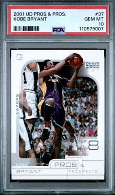 2001 Upper Deck Pros & Prospects 37 Kobe Bryant PSA 10 Gem Mint - Image 1 of 2