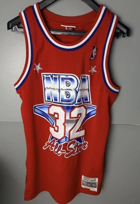 Camiseta Earvin Magic Johnson Mitchell & Ness S Pequeña NBA All-Star West Roja Foto 1 de 4