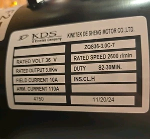 ZQS36-3.0C-T DE2-4007 36VDC Motor For EZGO Club Car Golf Carts 2000-2025 - Picture 1 of 3