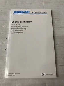 SHURE LX WIRELESS MIC SYSTEM USER GUIDE MANUAL ONLY-NEAR MINT!! - Picture 1 of 4
