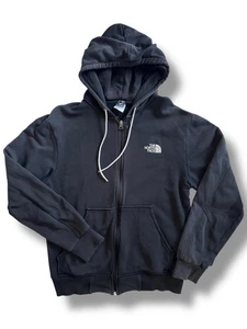 The North Face Hoodie Mens S Black Zip Up Full Zip Logo Sweatshirt Small Autumn - Picture 1 of 11