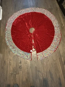 Vtg Mark Roberts Collection Tree Skirt, Beads  Sequins Velvet  54” - Picture 1 of 12
