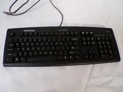 (NEW) eMachines KB-9908 PS/2 Wired Keyboard with Volume Keys - Image 1 of 4