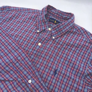 Ralph Lauren Hemd mit Knopfleiste Herren Large Langarm kariert Classic Fit Freizeit - Bild 1 von 5