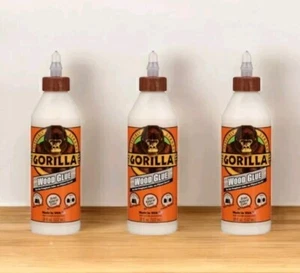 3 Bottles Gorilla WOOD GLUE 18oz Light Tan Regular Strength Easy-To-Use - Picture 1 of 1