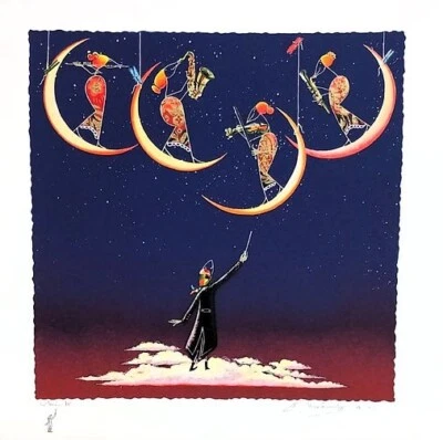 Meloniski da Villacidro 50X50 CONCERTINO PER 4 LUNE STESE Retouchè + inserti - Immagine 1 di 2