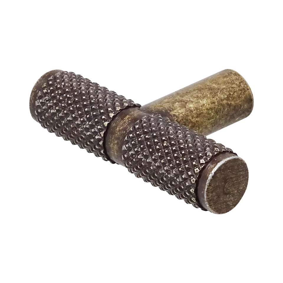 Decoranddecor Knurled T-bar Handles Cabinet Handles Cupboard Drawer Handles  - Image 1 of 1