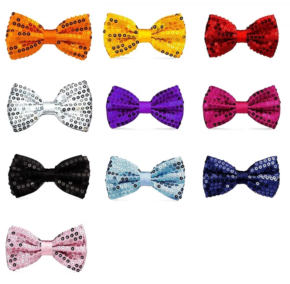 Papillon Paillettes Glitter Costume Halloween Carnevale Clown Pagliaccio - Immagine 1 di 1