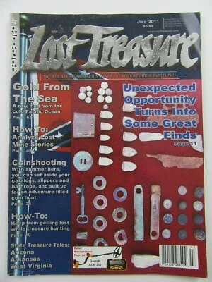 LOST TREASURE Magazine July 2011 CIVIL WAR RELIC HUNTING/ Gold From The Sea Foto 1 de 3