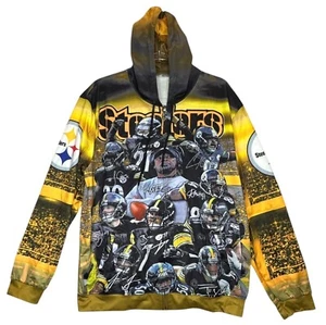 Pittsburgh Steelers Mens Graphic Hoodie Players Signatures Print Size 2XL - Picture 1 of 12