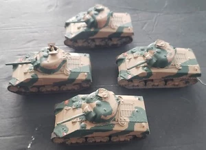 ARMOURFAST 1/72 SCALE M4 SHERMAN TANK PLATOON 4 CUSTOM HAND PAINTED MODELS LOT - Picture 1 of 4