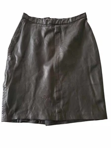 Vintage Michael Hoban North Beach Leder Minirock 9/10 modern 4 schwarz Glam Rock - Bild 1 von 13