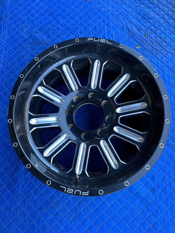 2017-2019 FORD F250 F350 FUEL D620 HARDLINE GLOSS BLACK MILLED RIM WHEEL 20X10 Foto 1 de 4