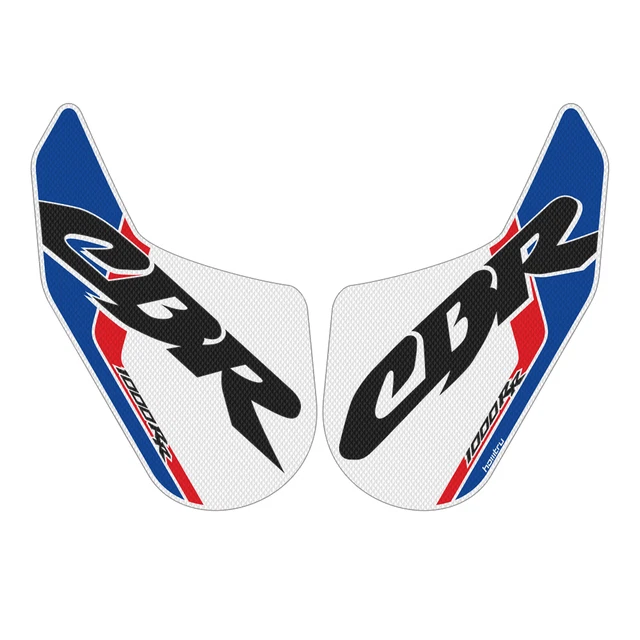 Honda CBR 1000RR 2004 - 2007 Side Fuel Tank Pads Gripper Decal White Blue Red - Image 1 of 1