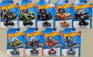 Hot Wheels Tooned Lot Of 9 Toyota Supra Porsche 911 Chevy Silverado Twin Mill - Picture 1 of 1