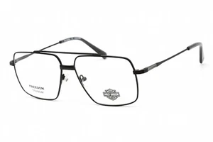 New Harley Davidson HD9020 002 Aviator Matte Black Eyeglasses Authentic - Picture 1 of 2