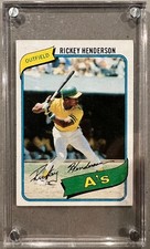 1980 Topps - #482 Rickey Henderson (RC) in Protective Case