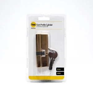 Yale 35/45 80mm Euro Profile Cylinder Door Lock/Brass 5-Pin 3 Keys/YES-ED-3545PB - Picture 1 of 12