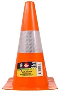 1 Orange Reflective Safety Cones 12 Inch Plastic Traffic Cones Emergency... - Picture 1 of 3