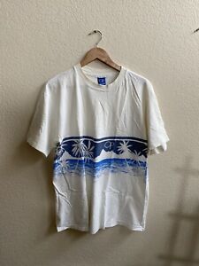 Vintage 80s Ocean Pacific OP Wraparound Beach Graphic Shirt 1986 Men's Size XL