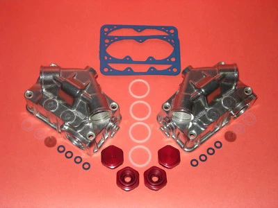 KIT TAZÓN COMBUSTIBLE ALUMINIO NUEVO HOLLEY DOBLE BOMBA   Foto 1 de 2