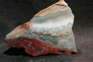 A1178 ~  1.5oz End Slab Flower of Peach Lace Agate ~ Chihuahua, Mexico - Picture 1 of 7