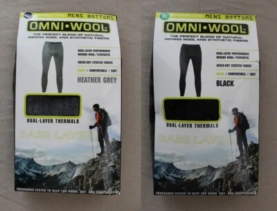 Omni Lana • Pantalones de capa base de mezcla de lana de poliéster para hombre XL/XXL Foto 1 de 4