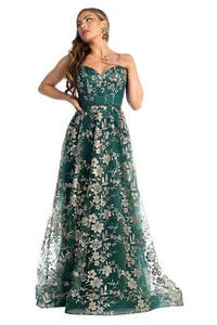 Womens Dresses For Formal Evening Long Sweetheart Strapless A-Line Plus Size - Picture 1 of 13