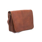  Men's Large Messenger Vintage Leather Shoulder Satchel 18" Laptop Bag Briefcase
