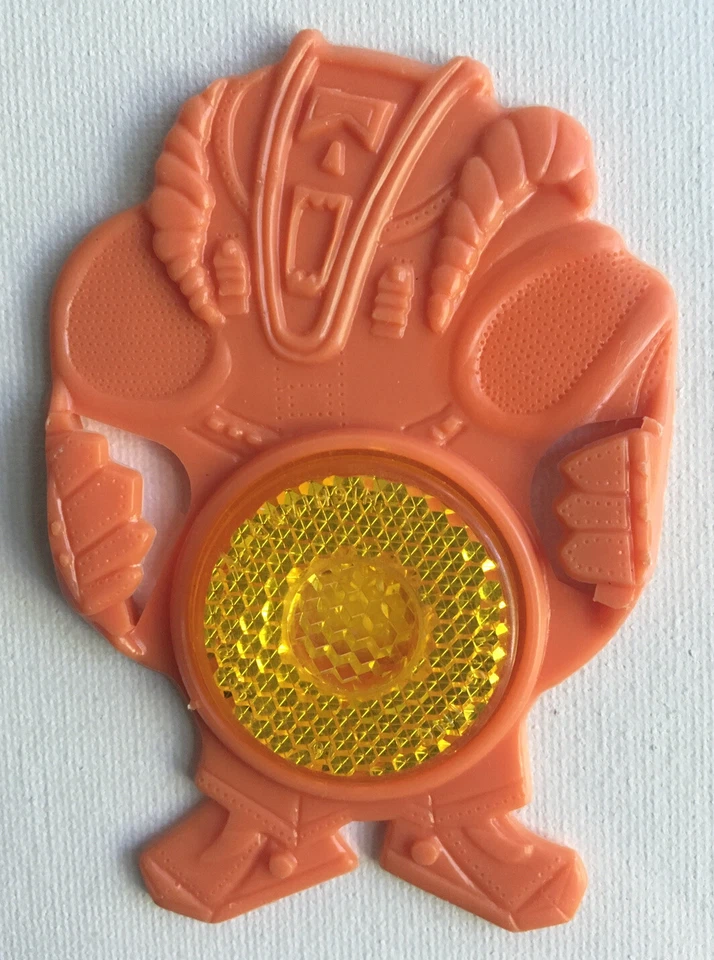 De Colección 1985 Kellogg Cereal Premium Bicicleta Reflector Naranja Robot Transformador Foto 1 de 2