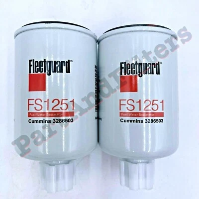 Filtro de combustible/separador de agua FS1251 Fleetguard Cummins (paquete de 2) Foto 1 de 2