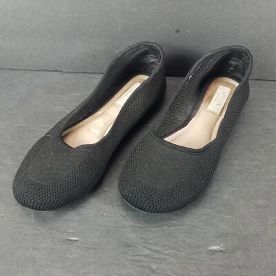 Steven New York Bandour Pisos Mujer Talla 7.5 EE. UU. Negro Tejido Sin Cordones Comodidad Foto 1 de 4