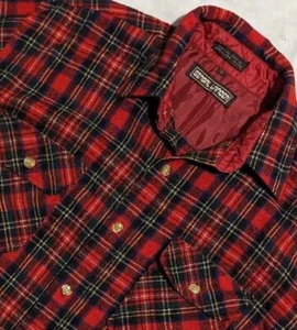 Vtg BENGAL LANCER Wool Blend  Red Buffalo Plaid button Shirt EUC mens L #273 - Picture 1 of 5