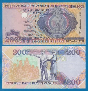 Vanuatu 200 Vatu 1995 P 8 UNC Prefix DD - Picture 1 of 1