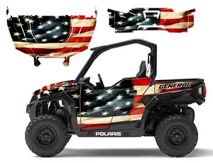 Polaris General 1000 Gráficos Personalizado Envoltura Kit 24 Mil Grosor Bandera Andrajosa - Imagen 1 de 6