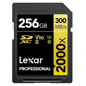 New Lexar Professional 2000x 256GB UHS-II U3 C10 SDXC SDHC SD Card LSD2000256G - Picture 1 of 6