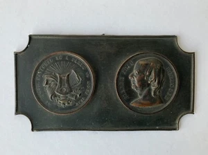 Ancienne médaille présentoir bronze Pierre Jean Beranger au poste national 1856 - Picture 1 of 6