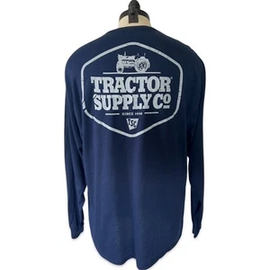 TSC Tractor Supply Co. T-Shirt Mens 2XL Blue Long Sleeve - Picture 1 of 5