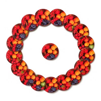 100 Replacement Lids To 82 Fruit 230/350/435ml Jars Tumble Jars Canning Jars - Image 1 of 4