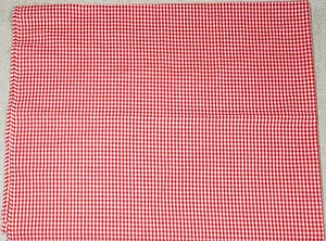 1/8" Red & White GINGHAM Check Fabric 2 yd. x 44" Cotton or Poly/Cot. 1/8-inch - Picture 1 of 3