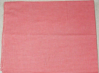 1/8" Red & White GINGHAM Check Fabric 2 yd. x 44" Cotton or Poly/Cot. 1/8-inch - Image 1 of 3