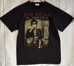 Bob Dylan in America schwarzes T-Shirt Sean Wilentz Easy Riders zweiseitige Grafik - Bild 1 von 6