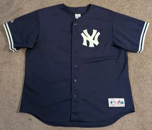 Vintage Majestic New York Yankees George Costanza #00 Jersey Made in USA Men's - Picture 1 of 7