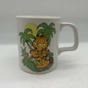 Vintage 1978 Garfield Kaffeebecher Enesco 3,5" Palmszene Comic Streifen Sammlerstück - Bild 1 von 7