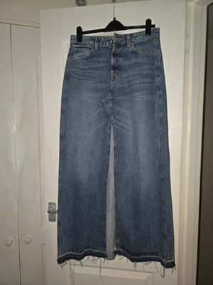 Bershka Women's Long Denim Skirt Size 10 - Image 1 of 4
