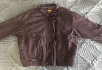 Chaqueta de bombardero para hombre Cabelas XL de sarga pesada gris EXCELENTE ESTADO USADO Foto 1 de 4