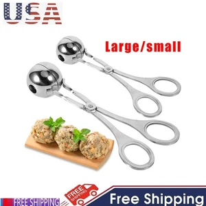 Stainless Steel Meatball Maker Spoon Non-Stick Thick Meat Baller Kitchen Utensil - Picture 1 of 8