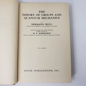 Die Theorie der Gruppen und Quantenmechanik von Hermann Weyl (1931, HC, Illus) - Bild 1 von 7