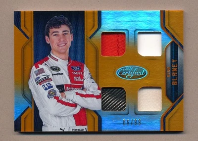 2016 Panini Certified Materials Quad Relic Orange - Ryan Blaney #86/99 - Image 1 of 2